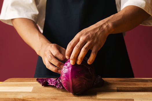 chef preparing food in a vibrant kitchen
