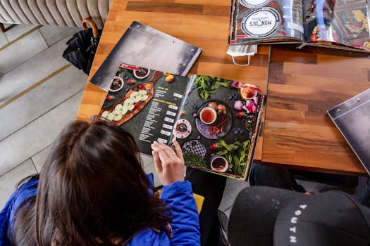 a colorful kid-friendly menu