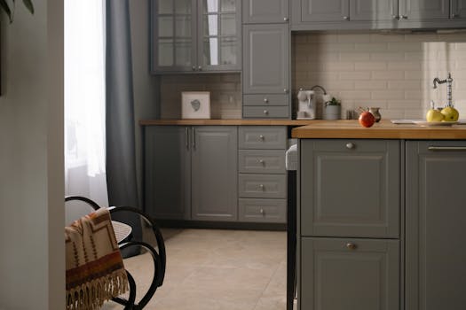 clean kitchen workspace